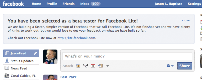 Facebook Lite