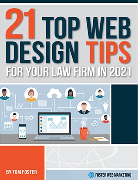 Book Cover of 21 Top Law Firm Web Design Tips for 2021