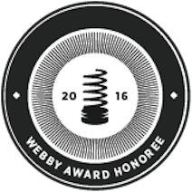 Webby Award Honoree 2016 badge